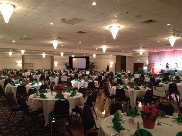 Multiple chairs and tables setup for an event