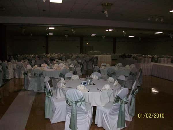 Tables all setup identically for an event
