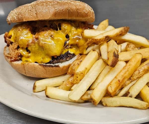 BBQ Piggyback Cheddar Burger