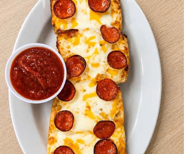 Garlic Bread Pepperoni Pizza