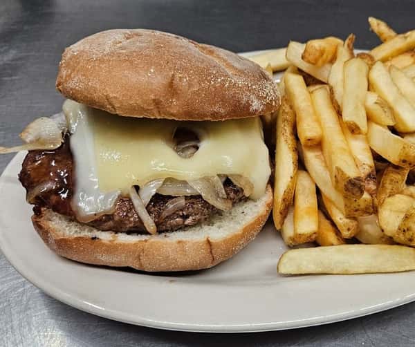 Teriyaki Onion Swiss Burger