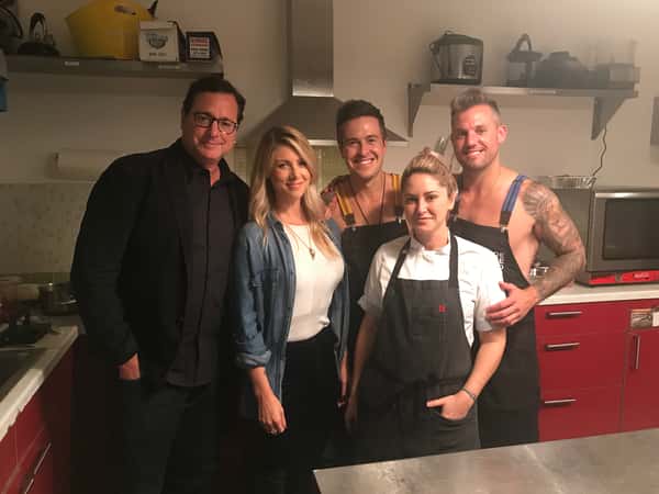 chefs with party guests