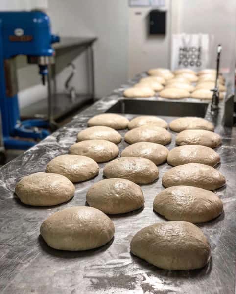 loaves of sourdough rising