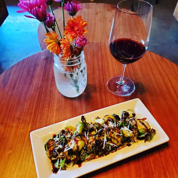 entree with wine