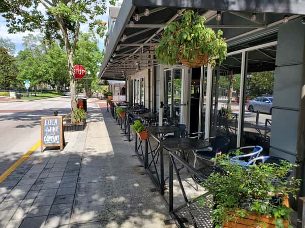 outdoor seating area