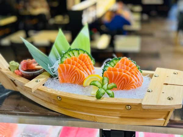 Salmon Sashimi boat