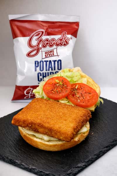 California Style Crispy Haddock Fish Sandwich