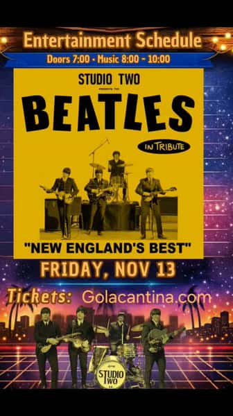 Back by popular demand! 

Studio Two - Beatles Tribute! 

Last two shows sold out, so get your tickets while you can! 

#lcafterdark #livemusic #studiotwo #Beatles #beatlestributeband