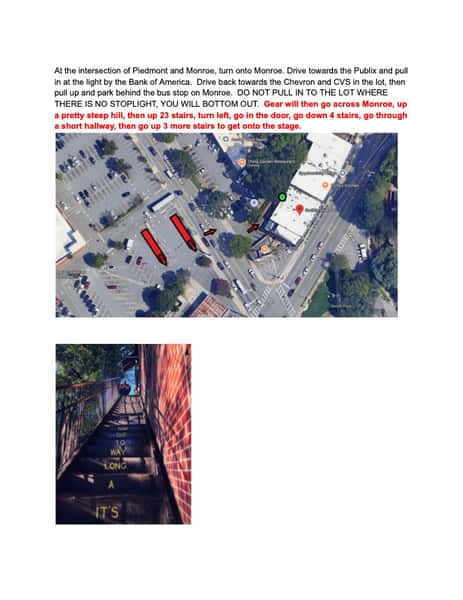 description of parking for band load in at smith's olde bar