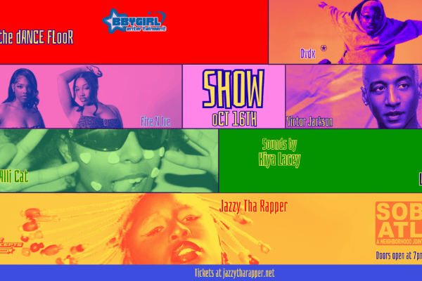 Flier for Jazzy Tha Rapper for her upcoming show at Smith's Olde Bar on October 16, 2026