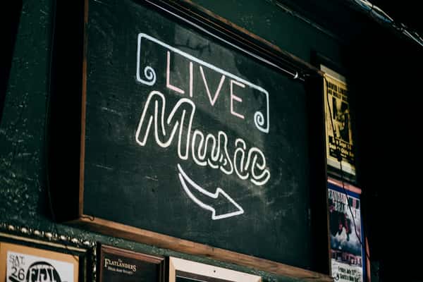 Live Music Chalkboard Sign