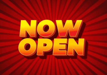 now open