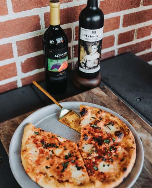 pizza and wine