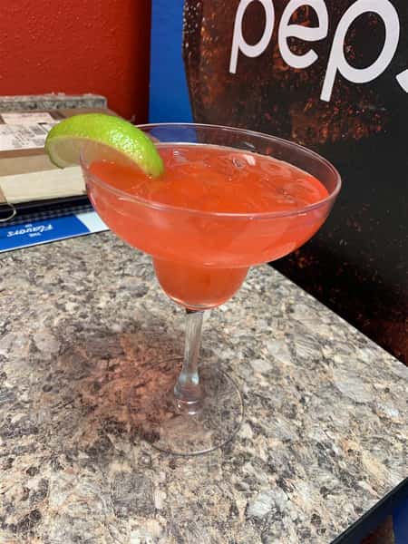 cocktail with a lime wedge