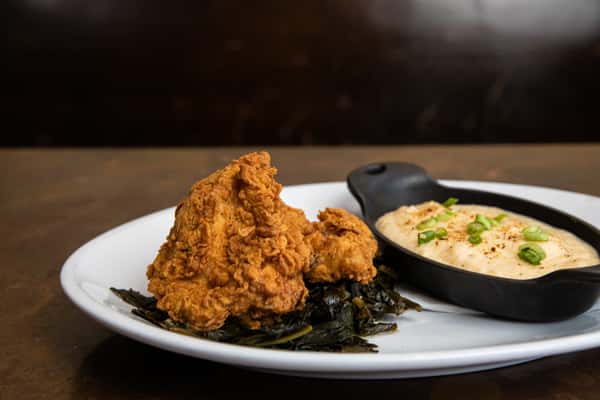 Buttermilk Fried Chicken Dinner Shango Bistro and Wine Bar Creole