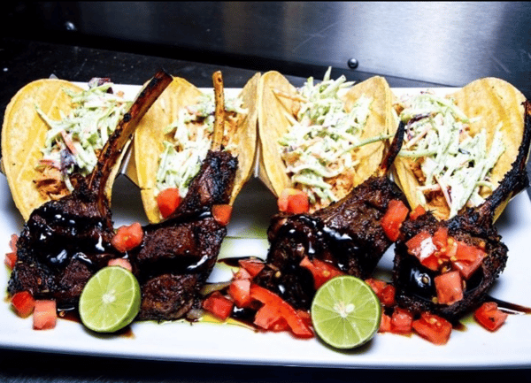 chicken tacos and lamb