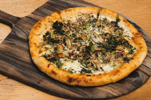 Broccoli Rabe & Mushroom Pizza
