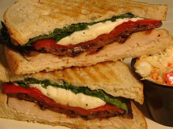 Grilled Chicken & Roasted Eggplant Panini
