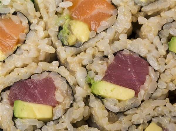 Brown Rice Tuna & Salmon Roll