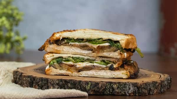 Grilled Chicken & Roasted Eggplant Panini