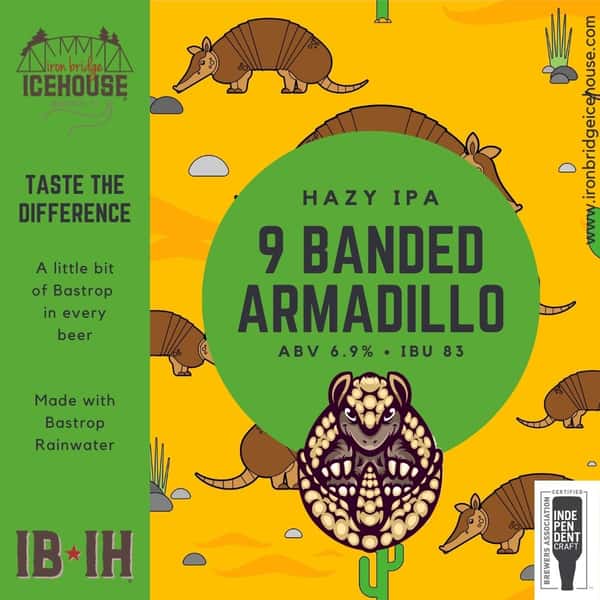 5. 9 Banded Armadillo Hazy IPA 6.9% | 83 IBU