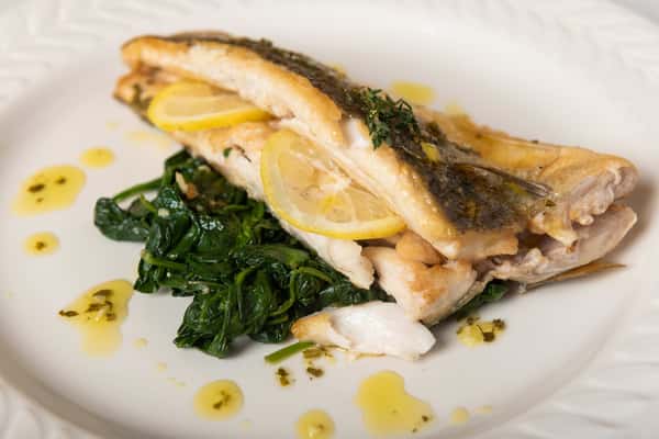 fish and spinach