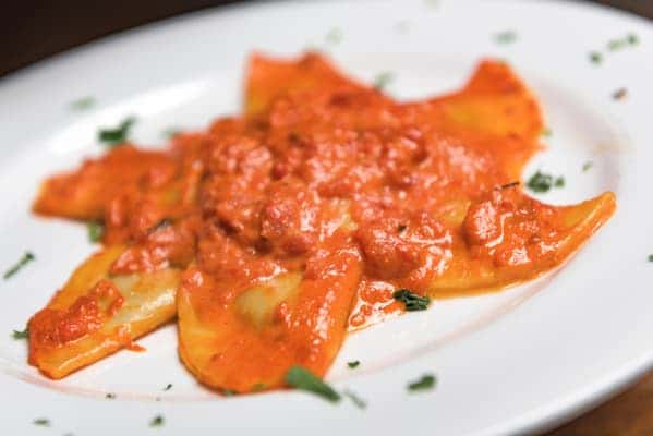 Homemade Cheese and Spinach Ravioli