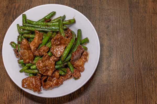 Beef with String Beans in Smoked Tea Sauce