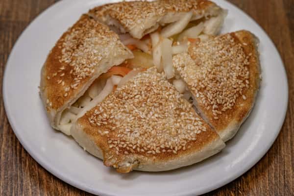 Sesame Pancake With Homemade Pickle