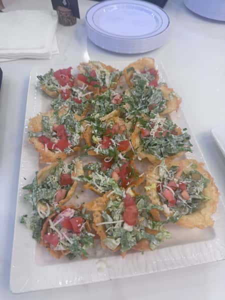 Asiago Cheese Baskets with Caesar Salad