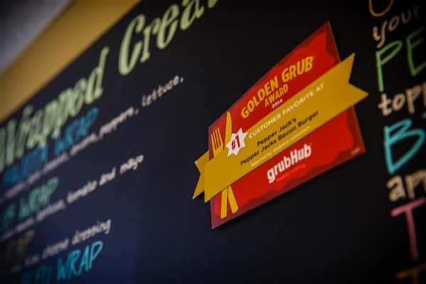 The Godlen Grub Award for #1 Customer Favorite from GrubHub