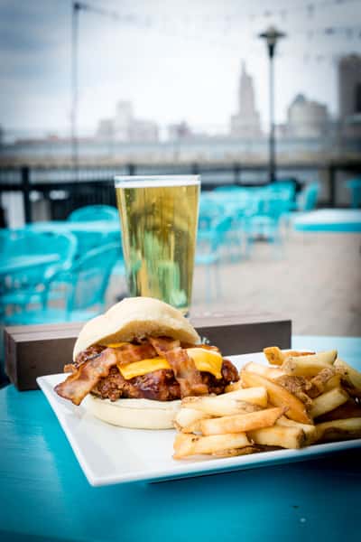 burger, fries