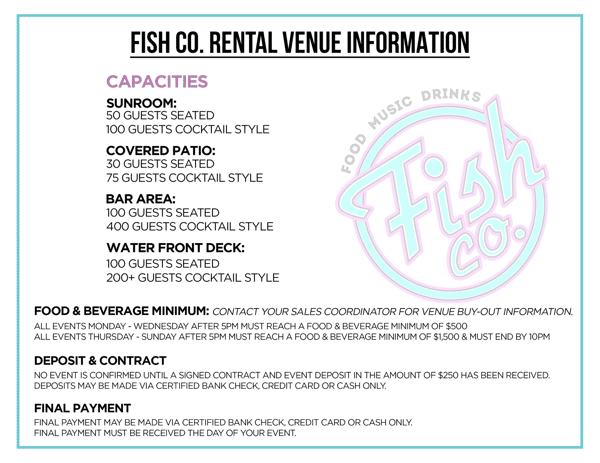 Rental Venue Info
