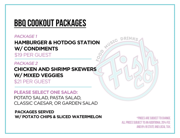 BBQ Cookout Packages