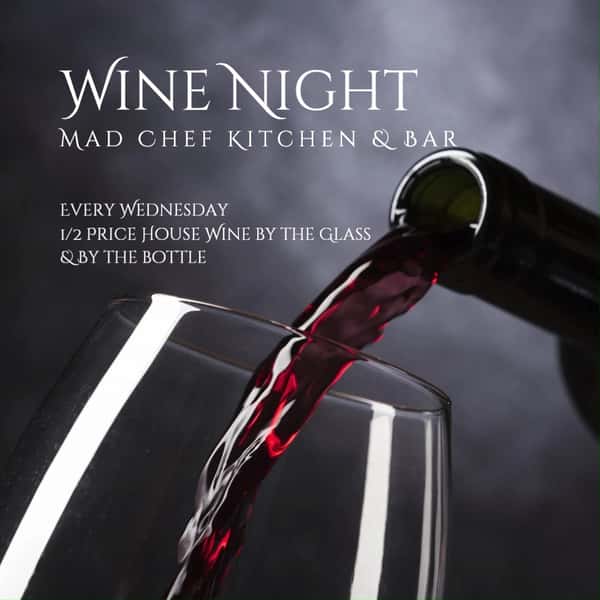Wine Wednesday is your sign to slow down and sip something good. 🍷✨
Join us at Mad Chef every Wednesday for half-price house wines by the glass and by the bottle — perfect for pairing with dinner, sharing with friends, or making the middle of the week feel a little more special.
#MadChefKitchen #WineWednesday #EllicottCity