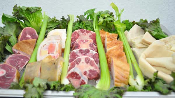 display of fresh cut meats