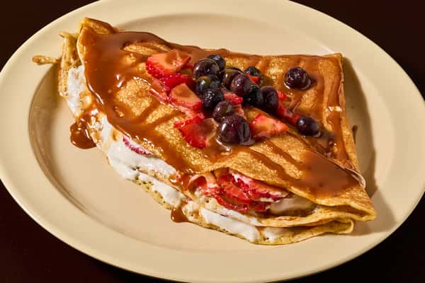 Blueberry & Strawberry Crepes