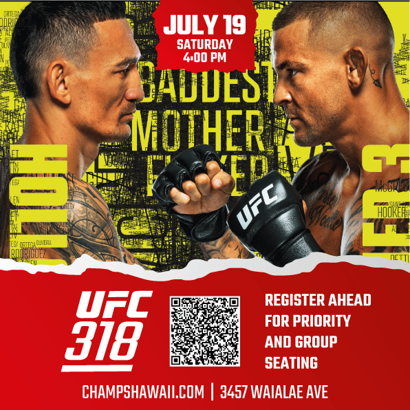 UFC 318 at Champs Hawaii Ad