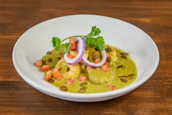Camarones en Mole Verde