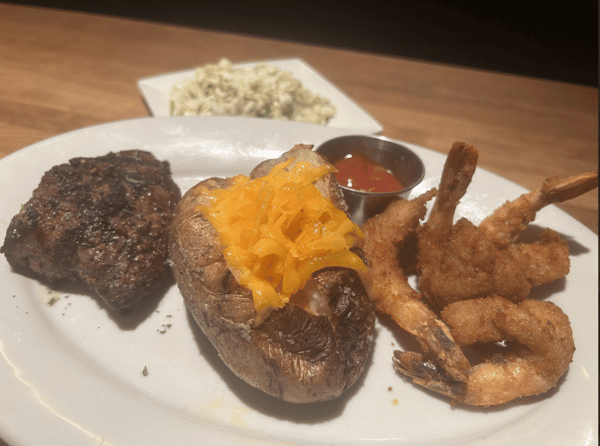 Top Sirloin And Shrimp Fried