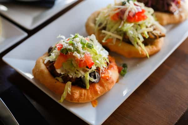 RED CHILE BEEF NAVAJO TACOS