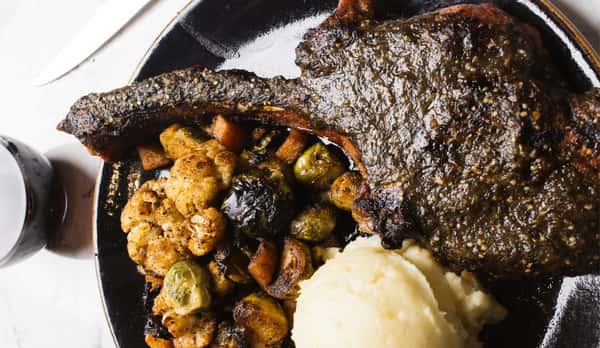 Spiced Tomahawk Pork Chop