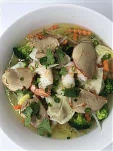 15. Thai Wonton Soup with Egg Noodle