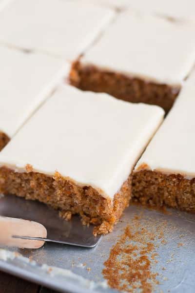carrot cake prepared