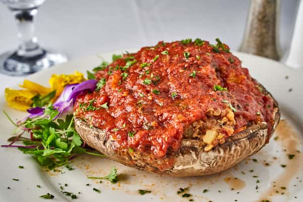 Stuffed Portobello Mushroom (v)