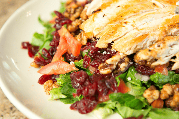 Chicken & Glazed Walnut Salad