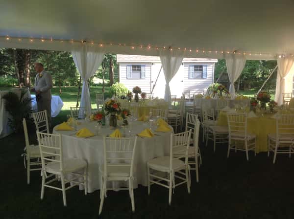 inside tent