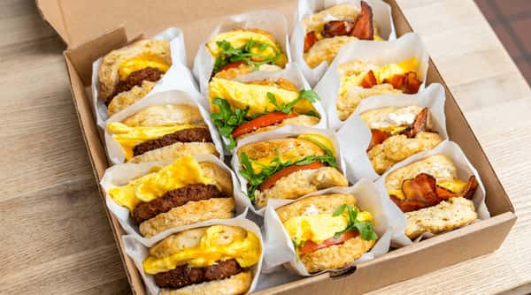 Breakfast Biscuit Sandwich Box (serves 12)