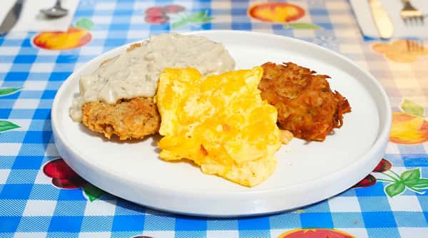 Country Fried Steak and Eggs