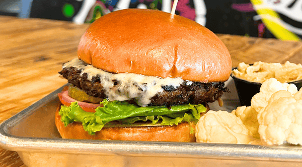 VLB Cheese Smashburger with Truffle Parm Chips